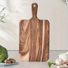 TEMU 1pc, Wooden Cutting Board, Chopping Board, Food Serving Tray, Kitchen Gadgets, Kitchen Stuff, Kitchen Accessories, Home Kitchen Items