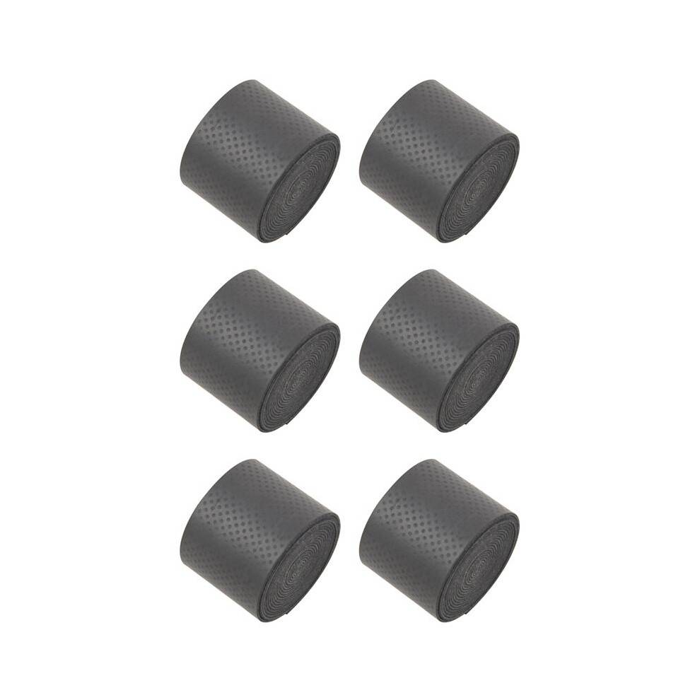 6X Badminton Tennis Racket Handle Over Grip Wrap Sweat Band Black