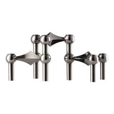 STOFF Nagel Ljusstake  Svart Chrome 3-pack
