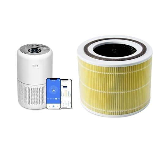 LEVOIT Luftreiniger HEPA Filter für Allergiker & 1Pack Ersatzfilter für Luftreiniger Core 300S, Echter Haustier-Filter