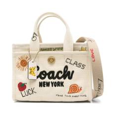 Coach, Taske, Dame, Beige, ONE SIZE, Sketch Print Canvas Tote Bag