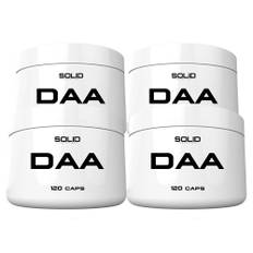 4 x SOLID Nutrition DAA, 120 mega caps