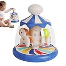 Press And Spin Toy, Activity Carousel Toy, Cause And Effect Learning Toy, Rotating Activity Toy, Adorable Colorful Rotating Learn Cause Effect Activity For 2-4 Year Olds Kids