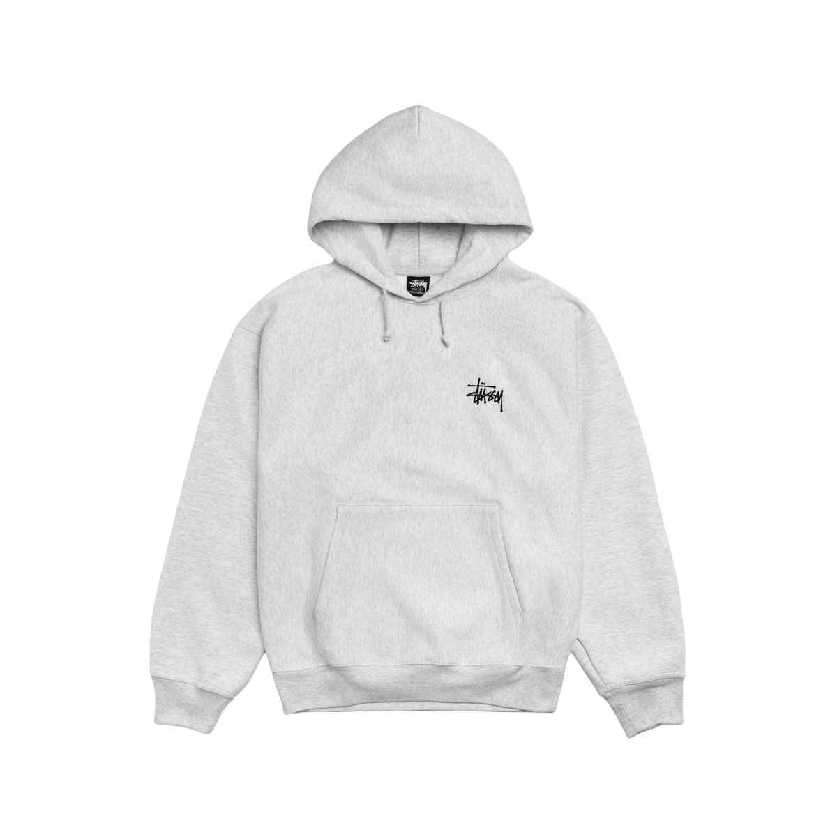 Stussy Basic Hoodie Ash Heather - L