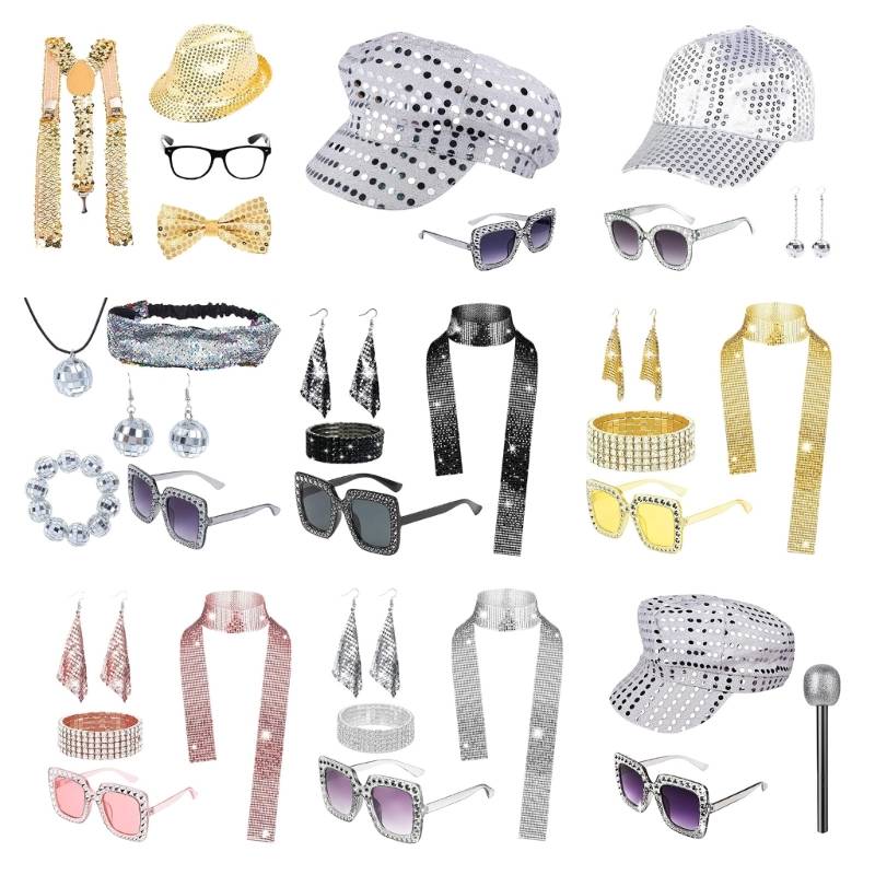 1970s Costume Accessories for Women 70/80s Theme Party Hippie Costume