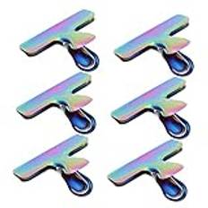 CIYODO 6 St Snack Seal Clip Rostfritt Stål Påse Seal Clips Lättvikts Matklämmor Enkla Pås Clips Seal Bag Clips Bärbara Pås Clips Förvaring Hemma Påse Sealer Rostfritt Stål Pås Clips
