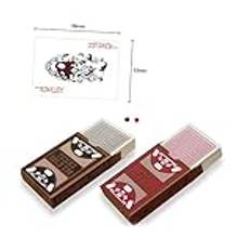 Abaodam 2 Förpackningar pvc poker pvc spelkort pokerspelkort vattentäta pläterade spelkort tally spelkort vattentäta spelkort pläterad poker Spelar kort chipset