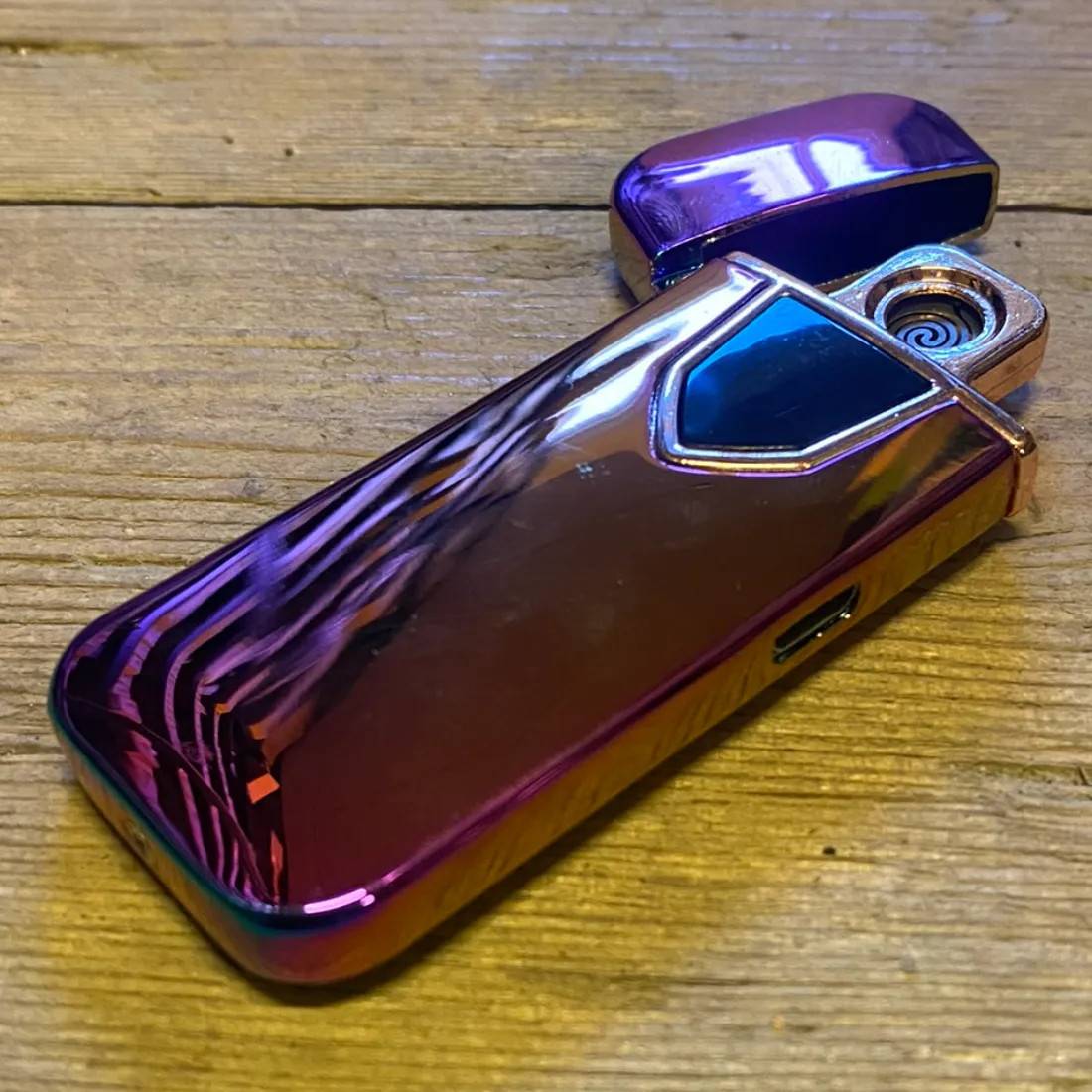 Single Arc Plain Oil Lighter m. Mini USB (Udgået).