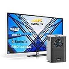 projektor,WiFi Bluetooth-projektor, 5G Pico-projektorer 9500 lumen miniprojektor Full HD overheadprojektor hemmabio, hemmavideo projektorer