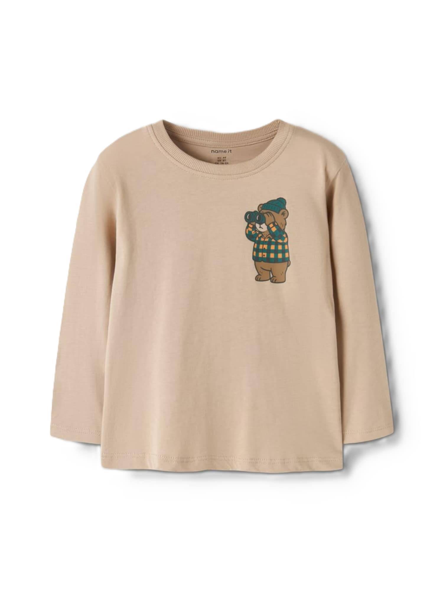 NAME IT Shirts 'NMMVELIX'  mørkebeige / cappuccino / gran / orange