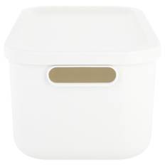 Tidy förvaringslåda med lock, återvunnen plast, vit