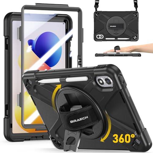 BRAECN Fodral för Xiaomi Redmi Pad 2 Pro/Poco Pad M1 – 12,1 tum 2025 Svart