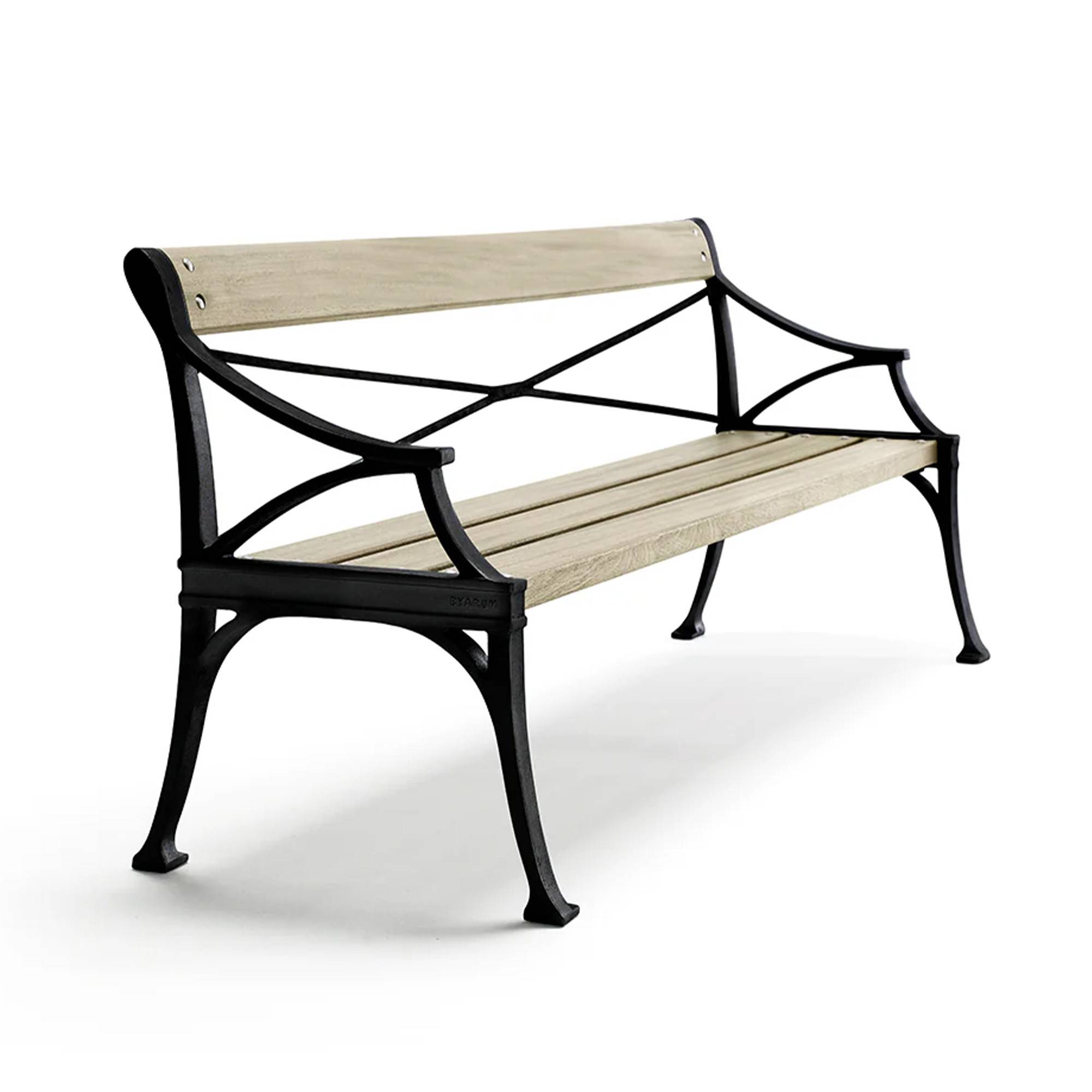 Byarums Bruk - Sofa Lessebo - Ubehandlet Accoya/Sortlakeret Aluminium - Udendørs sofaer - Björn Alge - Metal/Træ