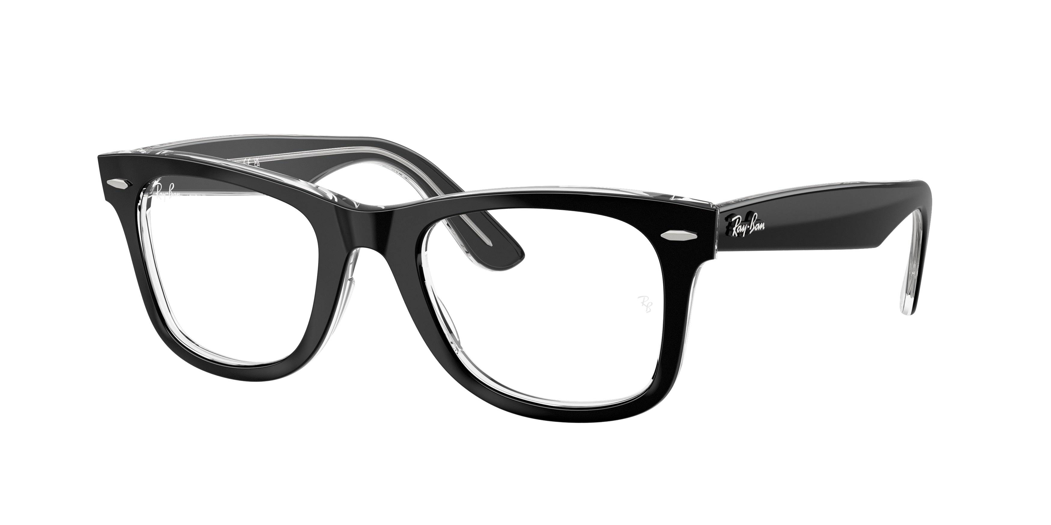 Ray - Ban Unisex Ray - Ban RX4340V WAYFARER EASE 2034 Optiska bågar Acetat Svart Transparent Fyrkantig Normal