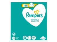(ComputerSalg) Pampers Sensitive 8001841063188, Vådservietter til baby, Dermatologisk testet, Allergivenlig, Neutral pH, Parfumefri