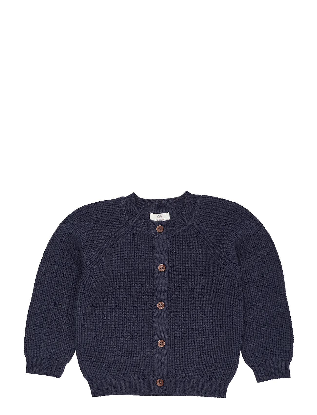 COPENHAGEN COLORS Knitted Classic Rib Cardigan | Navy | 140
