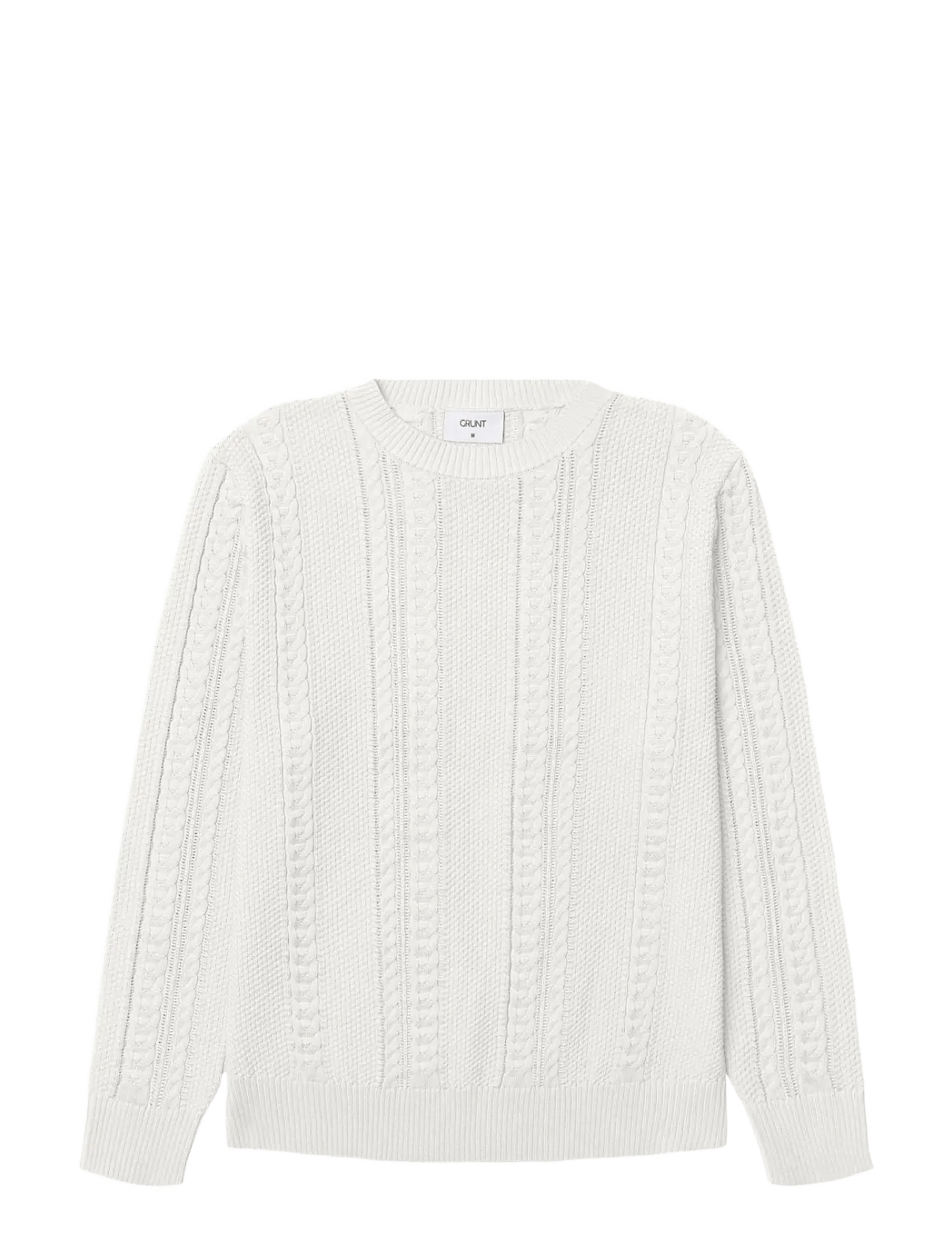 GRUNT Grurso Cable Ls Crew Knit | Cream | 146/152