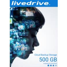 Livedrive Cloud Backup Storage - 500 GB - 1 PC/MAC + 3 Mobile Devices