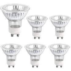 Halogenpære GU10 35W 230V, 380lm Varmhvid 2700K, Dæmpbar halogenspotpære, til skabsbelysning, displaylamper, 6-pak