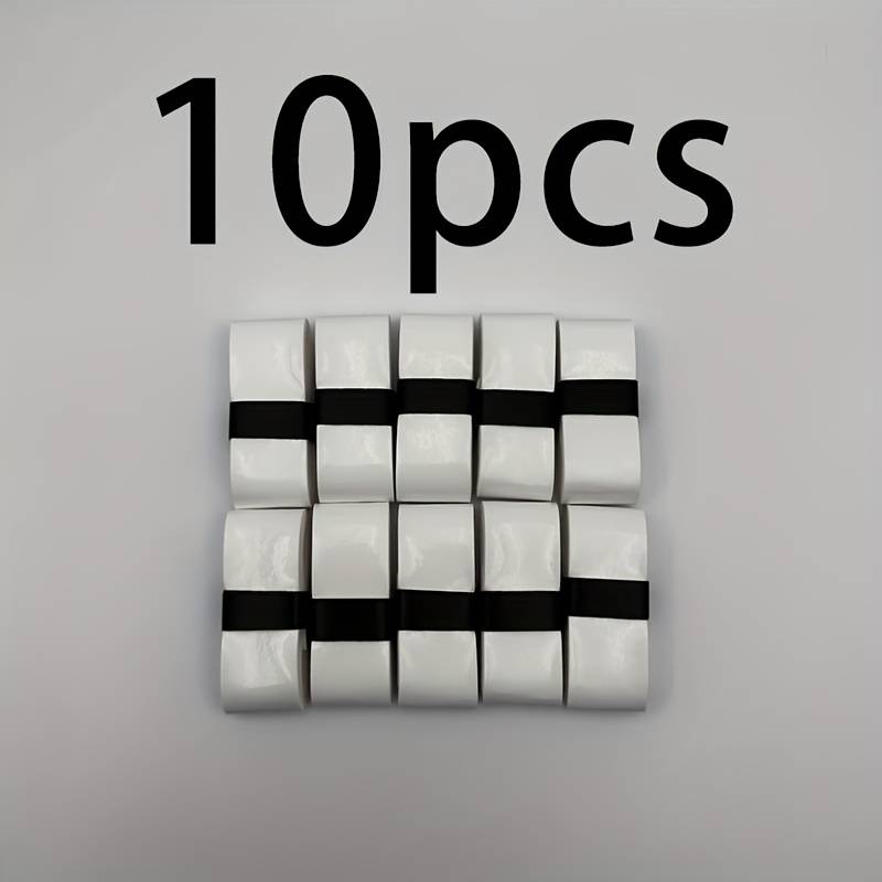 TEMU 10pcs Set, Anti Slip Adhesive Flat Hand Glue For Badminton/tennis Rackets, Professional Anti Slip Grip Strap