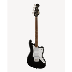 Squier Paranormal Rascal Bass HH, Laurel Fingerboard, White Pearloid Pickguard, Metallic Black