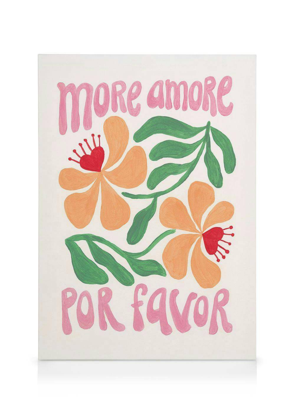 Canvastavlor More Amore Por Favor Canvastavla (30x40 cm - Svart ram)