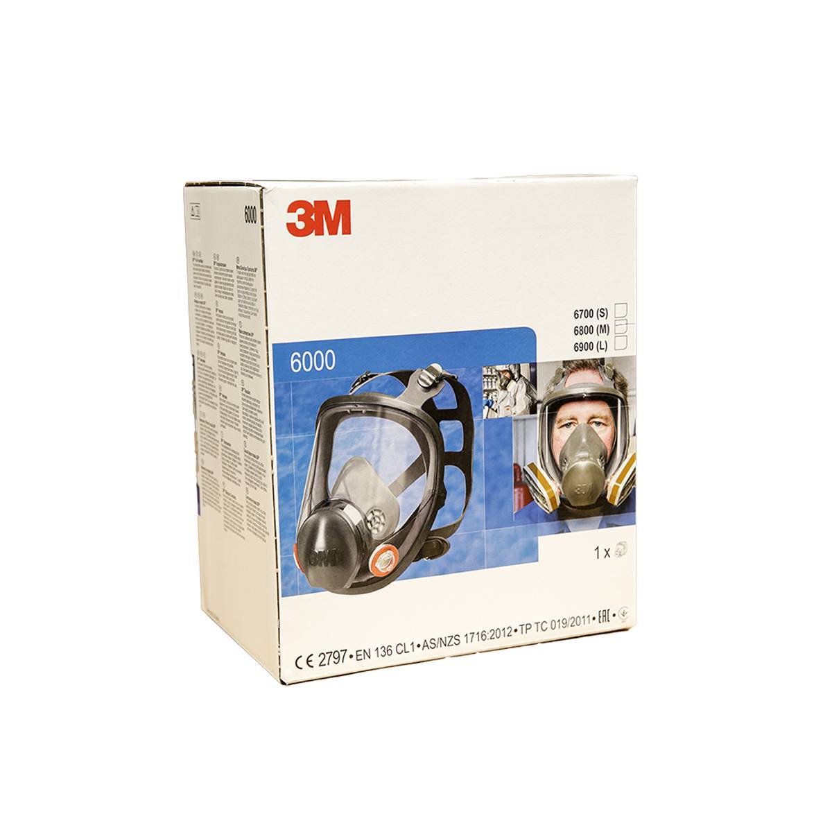 3M helmaske / 3M 6900 Gasmaske Large.