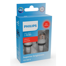 Philips Ultinon Pro7000 SI LED Pære P21W Rød (2 stk)