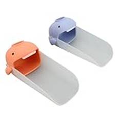 Pack med 2 små kranförlängningar, söt tecknad form, diskbänkskranförlängning, barndiskbänk förlängning för handtvätt,