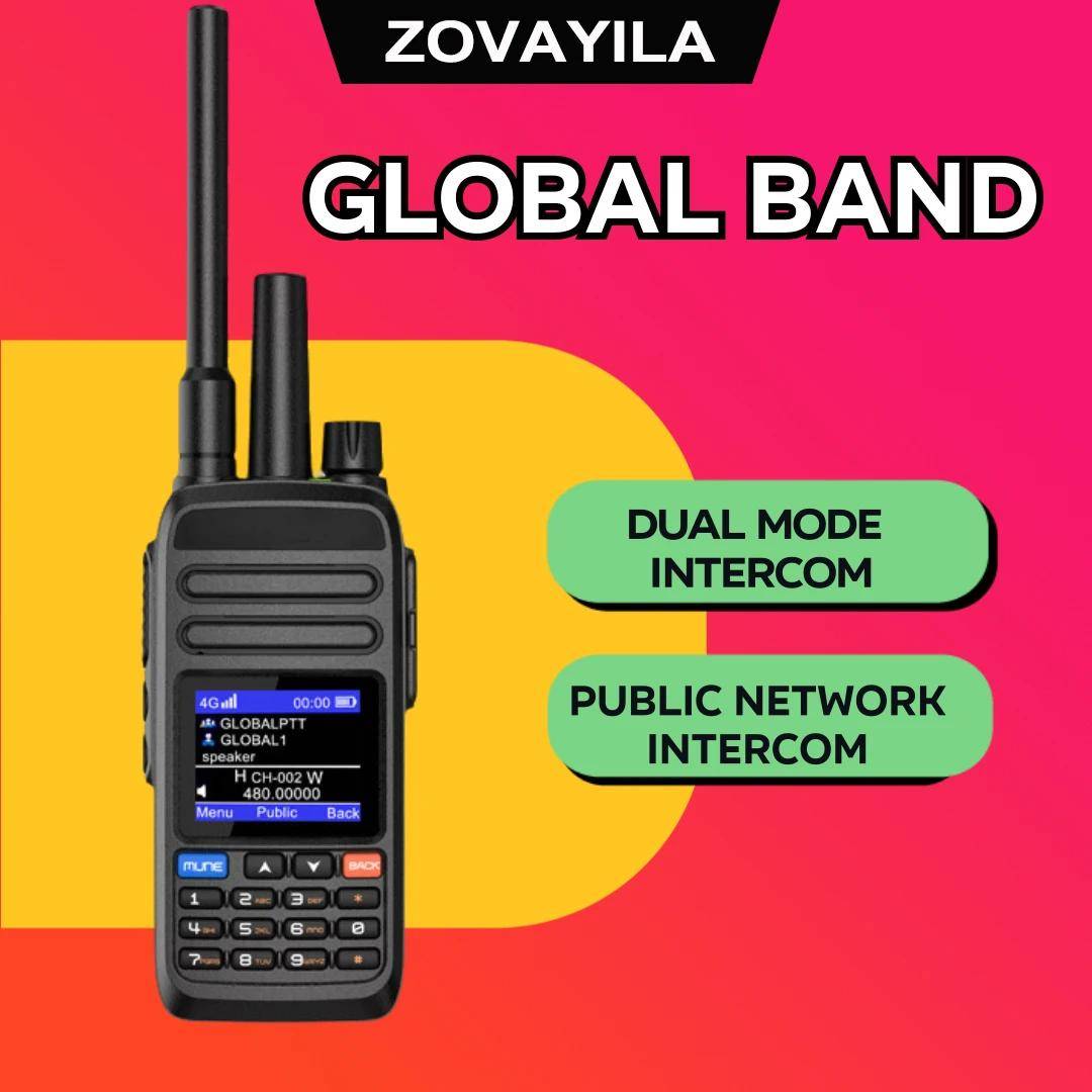 4G dual-mode walkie talkie globalt frekvensband publikt nätverk obegränsad räckvidd gränsöverskridande utomhusintercom 5000 kilometer