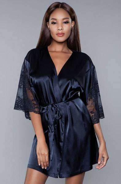 BeWicked Grace Satin Kimono - M