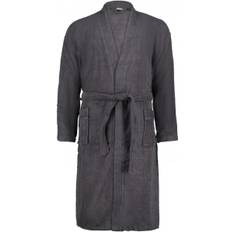 4XL - Badrock/Morgonrock i stora storlekar - Adamo Joey Bathrobe Charcoal
