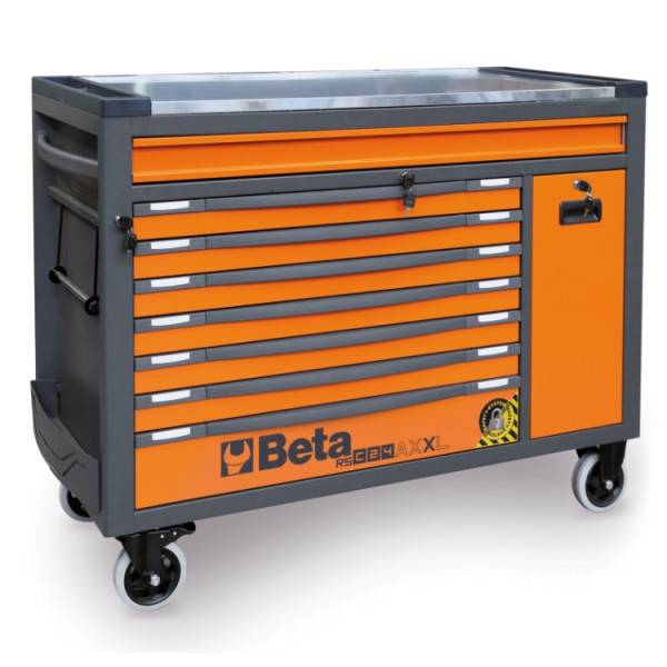 Verktygsvagn Extra Stor 8 Lådor 1100 kg Rostfri Anti-Tilt, BETA Tools