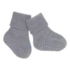 GOBABYGO Skridsikre Strømper -  Merino Uld - Grey melange