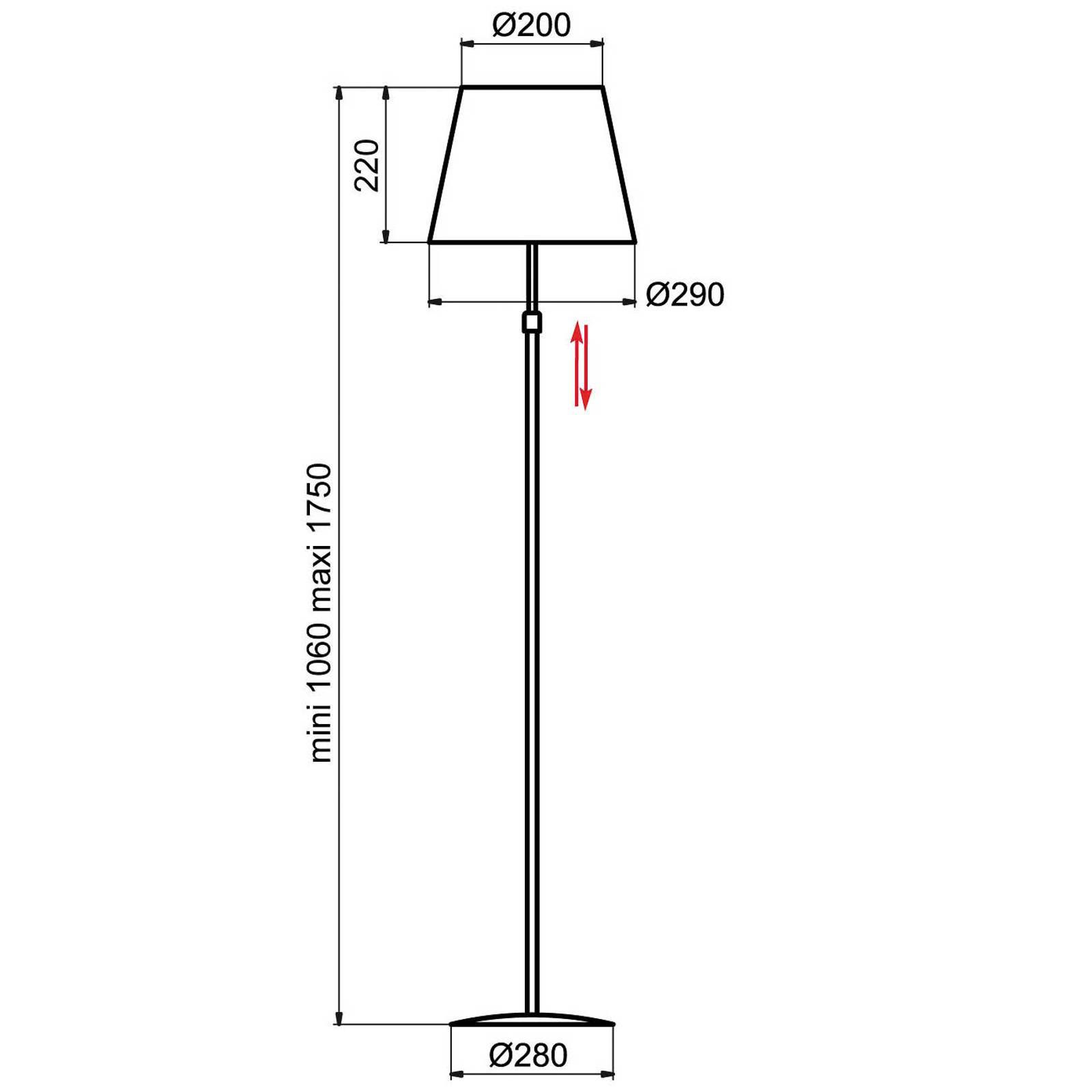 Aluminor Golvlampa Store, Aluminium / grå / zink, Vardagsrum / matsal, Metall, Modern, Golvlampa