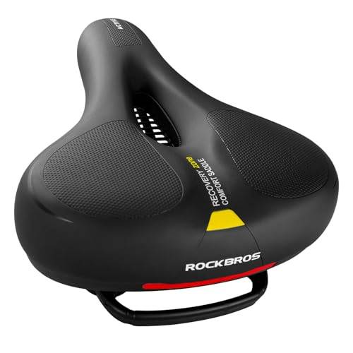 ROCKBROS Cykelsadel Män Kvinnor Ergonomisk Cykelsits Minne Skum Bekväm Mjuk Gel-sadel MTB Vägcykel 36 * 22 cm Svart Andas Vattentät