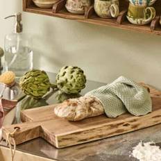 Ib Laursen Cutting Board – with Jute Rope – Uneven Edges – Acacia Wood – ‘Unika’ 20 x 60 cm