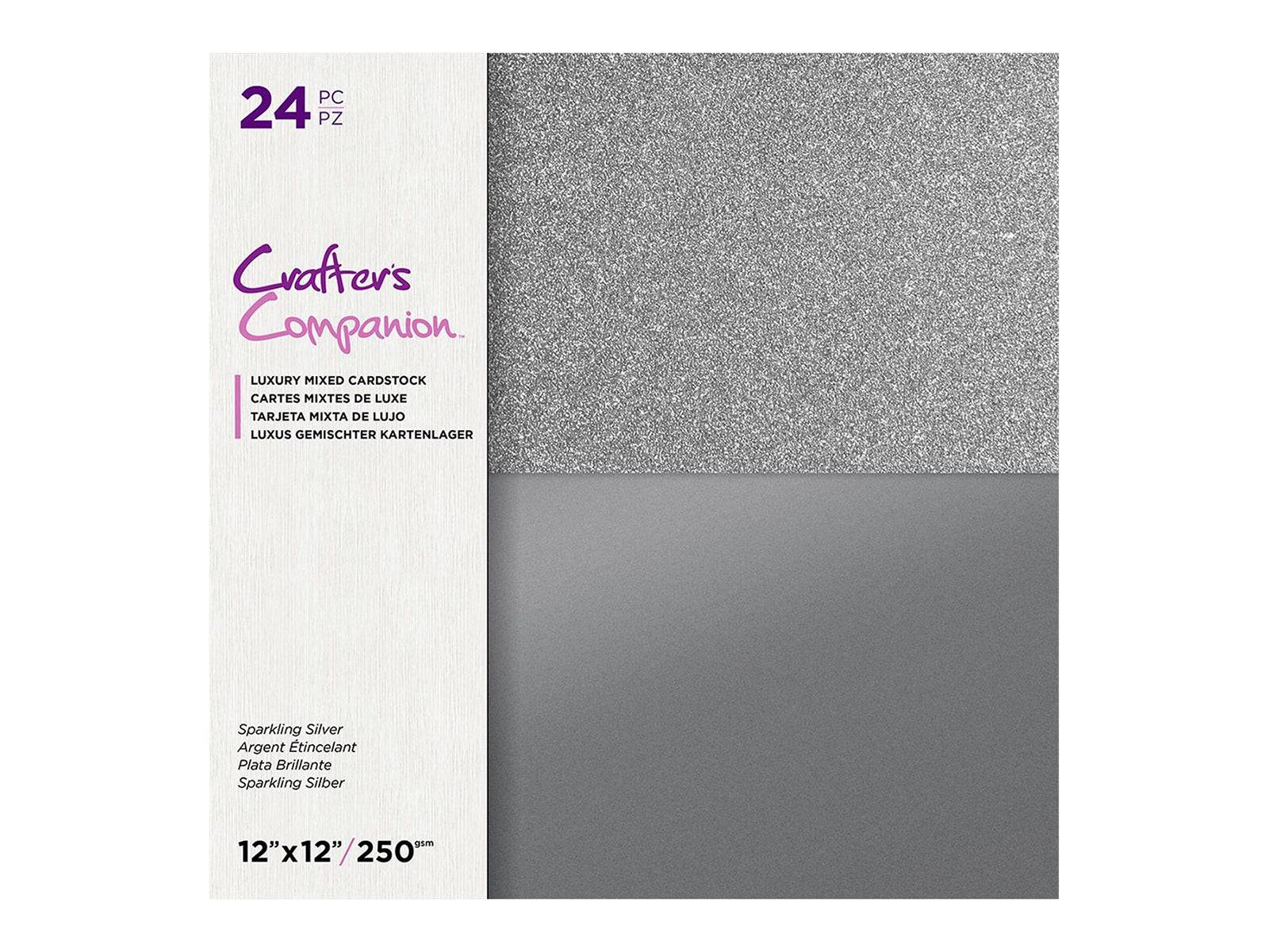 Crafter's Companion 12" Mixed Cardstock Pad - Sparkling Silver