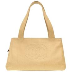Chanel Vintage, Pre-owned, Dame, Beige, ONE SIZE, Tyl, Pre-owned Stof chanel-tasker