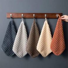 Luxurious Soft Towel Set - Super Absorbent Quick Dry Hand Towel - Multipurpose 11.8*11.8 Inch Home & Bathroom Essential Household Items - Multicolor - Mixed Colors 5pcs,Brown 5pcs,Beige 5pcs,Gray 5pcs,Orange 5pcs,Dark Blue 5pcs