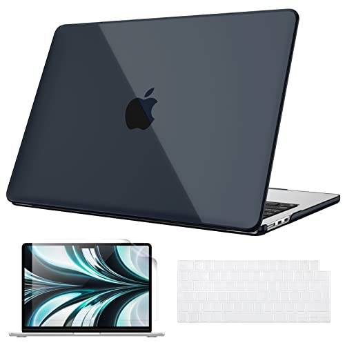 Fintie Fodral kompatibelt med MacBook Air 13,6" M5 M4 M3 M2 (2026/2025/2024/2022, A3449/A3240/A3113/A2681), [med tangentbordsfilm och skärm] hårt fodral i plast, midnatt