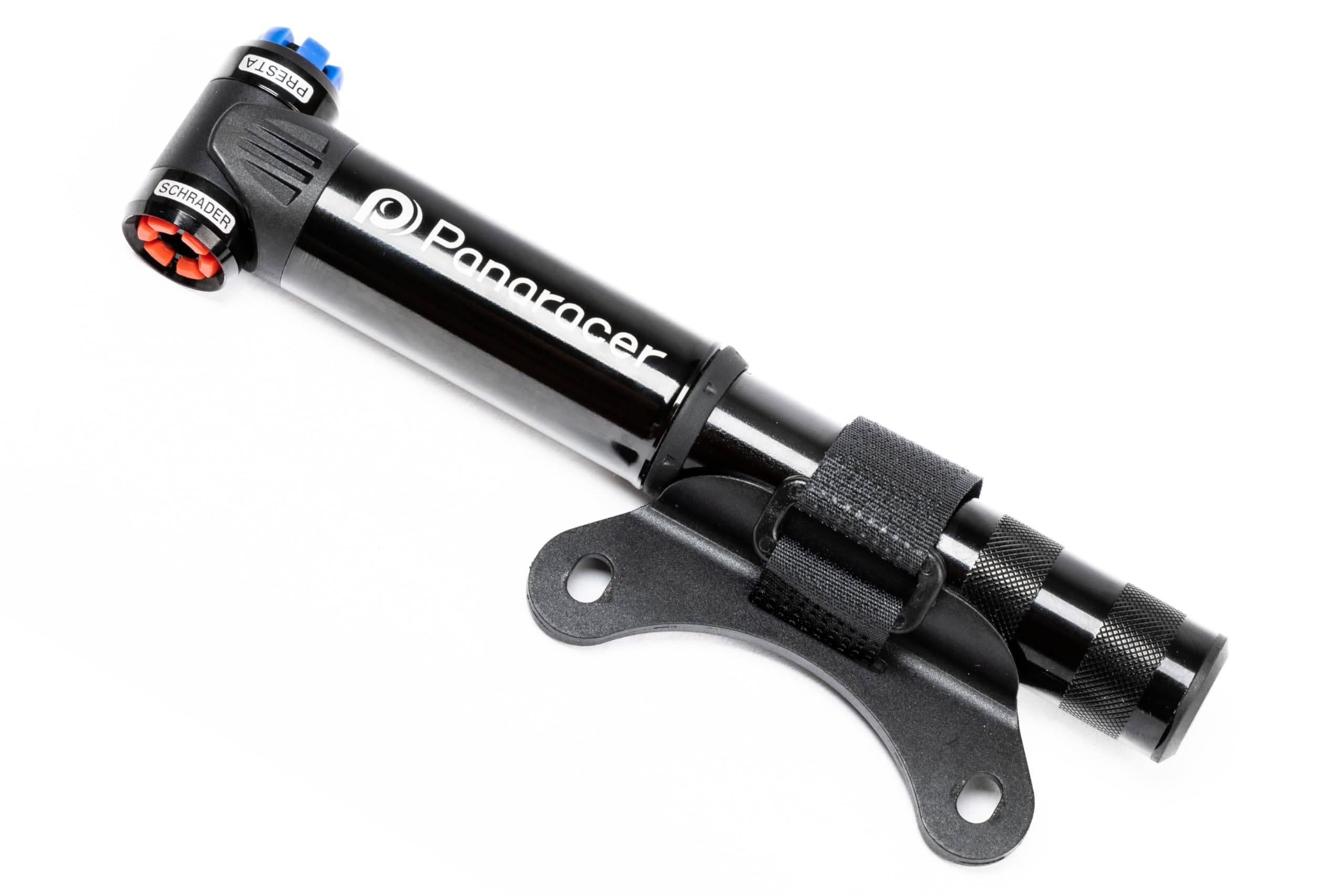 Panaracer Bicycle Portable Pump, One-Touch Installation, Pump, US/French Compatible, Black, Lightweight, BMP-22AEZ-B svart