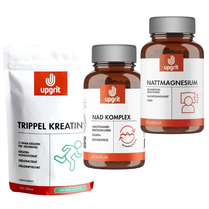Back to work-paket: Trippel Kreatin, NAD, Nattmagnesium
