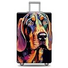 JENWLL Skräddarsydd hundbagageskydd för resväska, amerikansk engelsk coonhound hund resväska skydd, stil 1, Amerikansk engelsk coonhound 1, XL ( Fits 29"-32" Luggage ), Mode