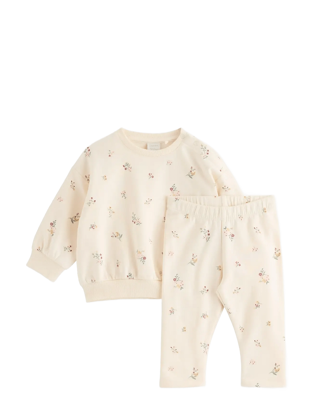 LINDEX Set With Sweatshirt And Leggings | Cream | 80