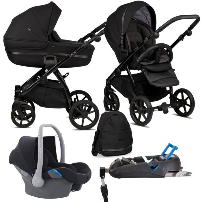 Stor barnvagnspaket 4i1 Tutis Uno³ - Black Edition Charcoal