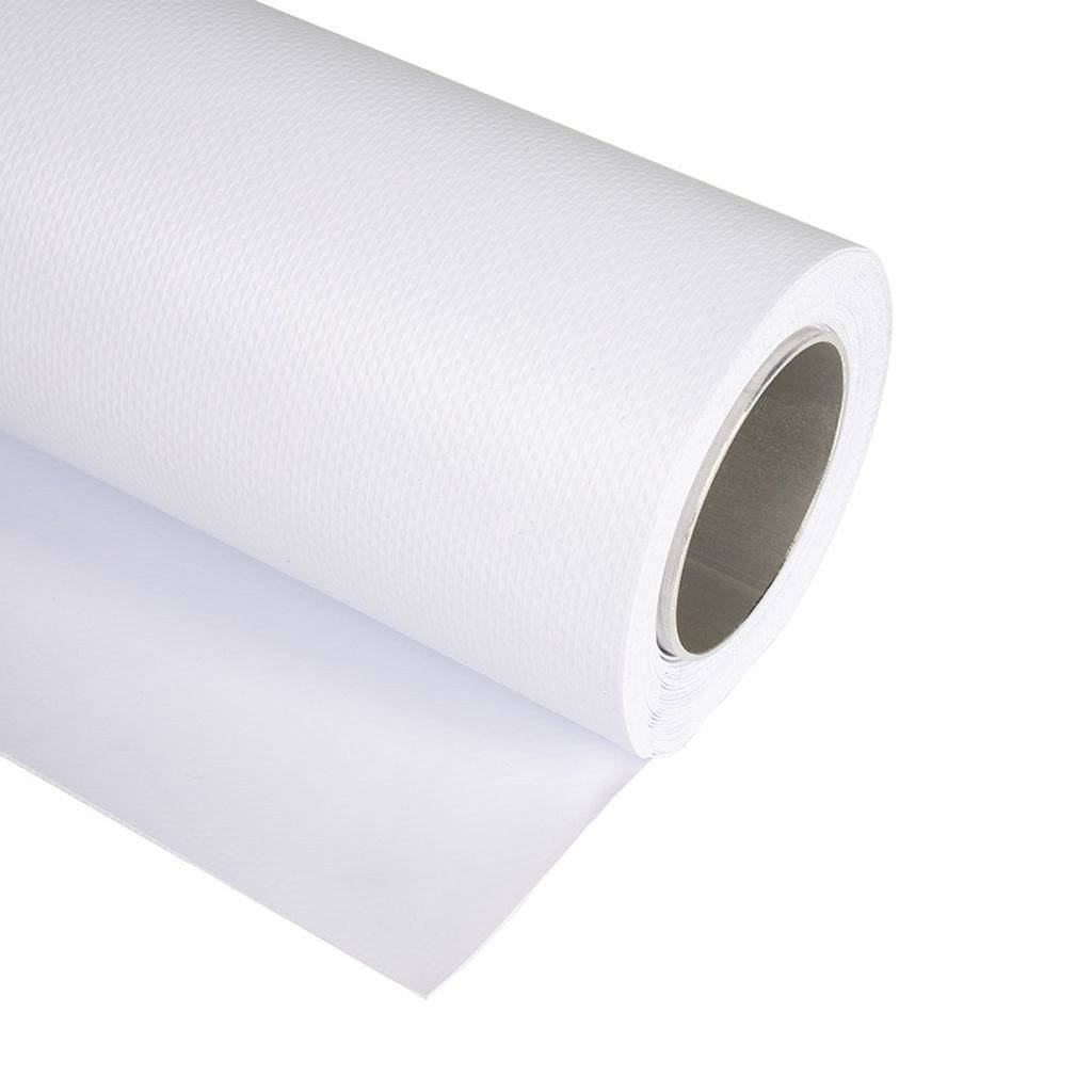 Vit vinylbakgrund på aluminiumkärna 2.75 x 6 meter
