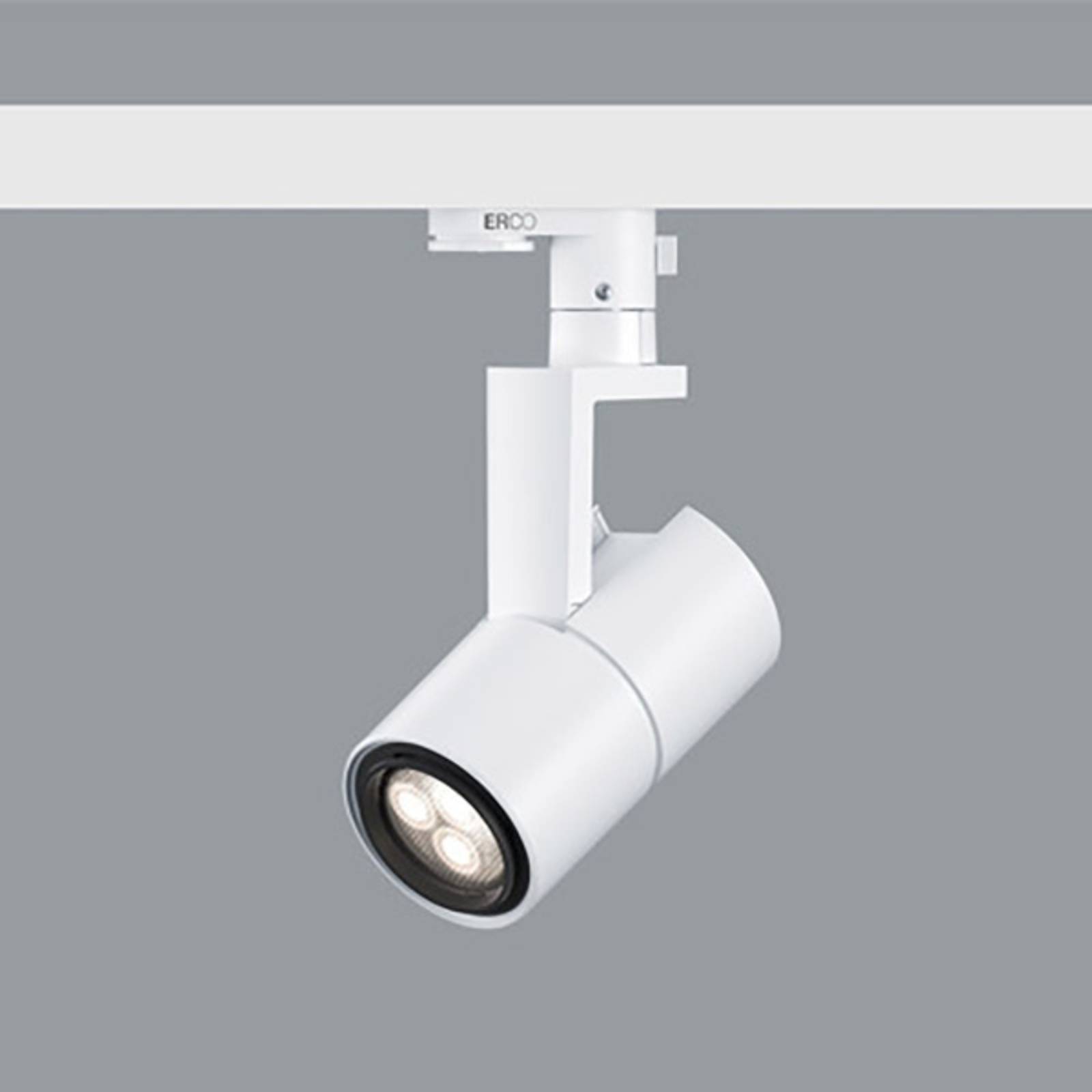 ERCO Parscan 230V spot 6W flood 930 vit Parscan, dimbar, Vitt / opal, Aluminium / grå / zink