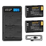 2 x Shentec Batería LP-E6 para Canon LP-E6 LP-E6N Canon R5ii EOS 5D Mark II DS Mark III 5D Mark IV 5DS 5DS R 6D 7D 7D Mark II 80D 70D 60D 60Da