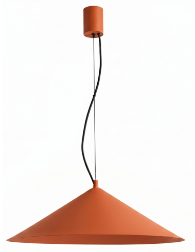 FINT Loftlampe i stål Ø50 cm 7,5W LED - Murstensrød
